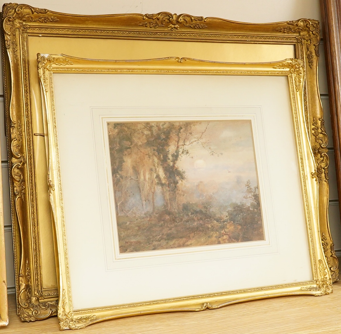 W. Ramsey (19th. C), woodland scenes, each signed, two watercolours, 25 x 34cm